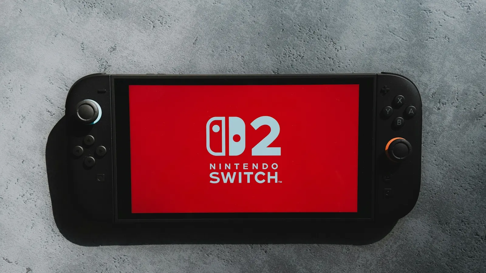 Nintendo Switch 2 console with a red screen